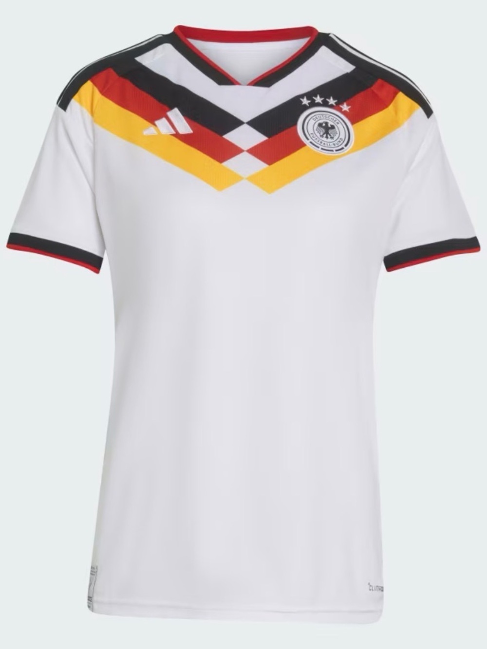 adidas women’s Germany 26 Jersey with Black, Red & Yellow Chevron